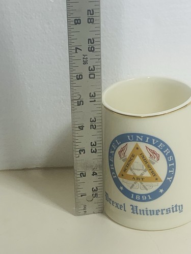 Drexel University kleiner Steinbecher Vintage Keramik Goldrand - Bild 12 von 12