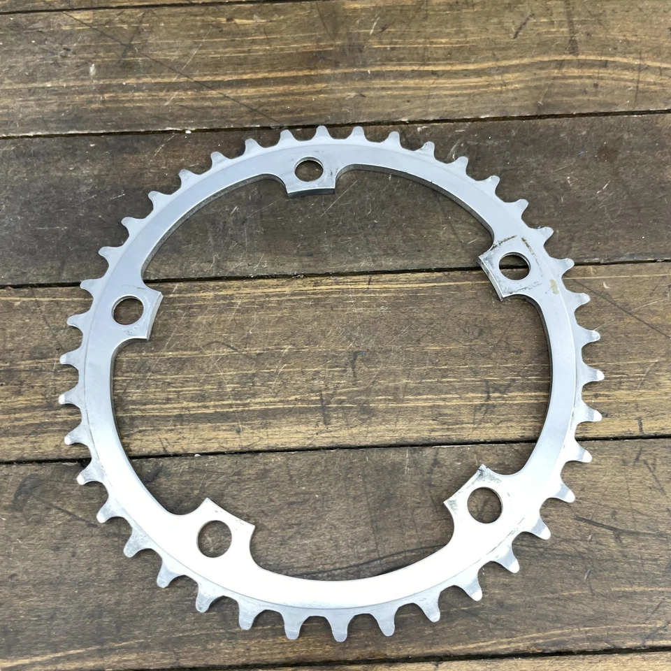 Vintage Shimano 40T Chainring 130 BCD 5-Bolt Silver Road Bike Japan Alloy - Image 4 of 4
