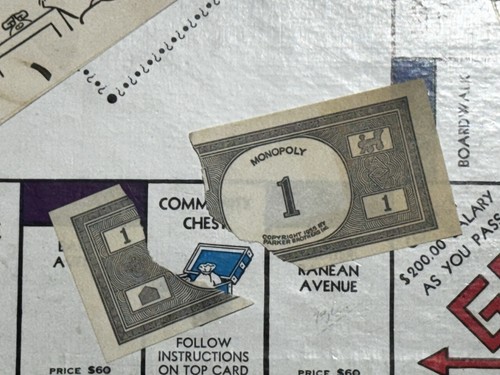 1937 Monopoly Black Box sehr selten schwer zu finden Parker Trading Game MUST SEE - Bild 13 von 24