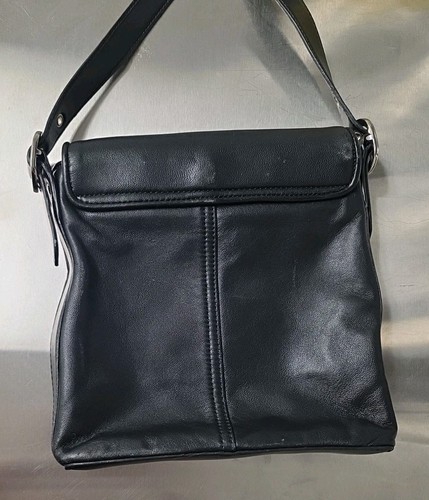 DKNY Black Leather Crossbody Purse Bag-- Beautiful - Picture 2 of 17