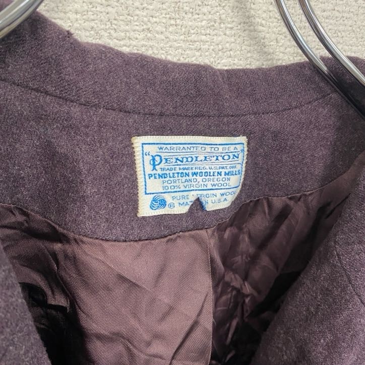 PENDLETON 70s Wool Tailored Blazer Jacket Purple … - image 10
