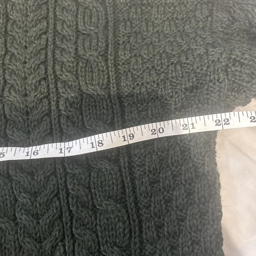 Carraig Donn Damen Irish Pullover Grün Pull Over M Wolle Zopfmuster Fischer - Bild 8 von 11