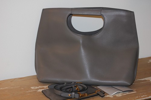 TOM FORD Alix Shoulder Tote or Top Handle Work Bag WOW *Limited* Grey w/Gold GHW - Picture 4 of 21