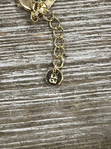Disney Gold Toned Herringbone Chain Minnie LOVE Gem Lettering Bracelet 8.5” - Picture 6 of 8