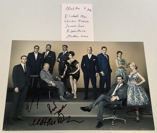 Mad Men 5x Cast signiertes Foto Elisabeth Moss Christina Hendricks January Jones ++ - Bild 2 von 10