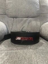 Jay Cutler J2014 Signature Leather Belt for Weight Lifting & Gym Steel Buckle