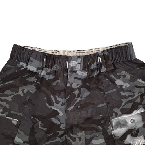 Aftco Original Angelshorts Herren 32 x 6" grau Tarnmuster Knopf Cargo elastischer Bund - Bild 3 von 16