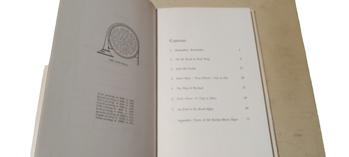 "THE VERSE BY THE SIDE OF THE ROAD" Burma Shave 1965 Hard Cover Book - Foto 4 di 4