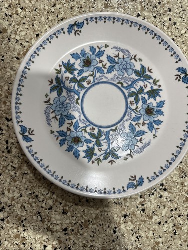 Noritake Progression BLUE MOON Salad Plates Blue Floral 8-3/8" lot of 8 Vintage - Picture 3 of 14