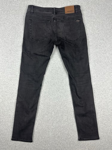 Volcom 2X4 Skinny Tapered Denim Jeans Size 33 Black Stretch Skate Street Wear - Picture 2 of 13