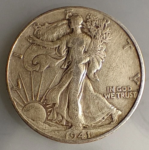 1941 Walking Liberty Silver Half Dollar | Choice VF Detail | Original Luster