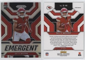2022 Panini Prizm Emergent Silver Prizm Skyy Moore #E-16 Rookie RC