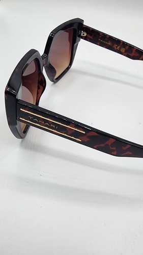 Tahari TH904 TS Oversize Eckige Sonnenbrille Braun Schildpatt Gestell Gläser mit Farbverlauf - Bild 5 von 5