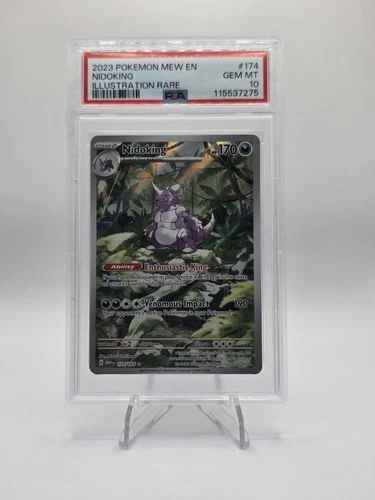 Pokémon Nidoking 174/165 SV Scarlet & Violet 151 Illustration Rare Holo PSA 10