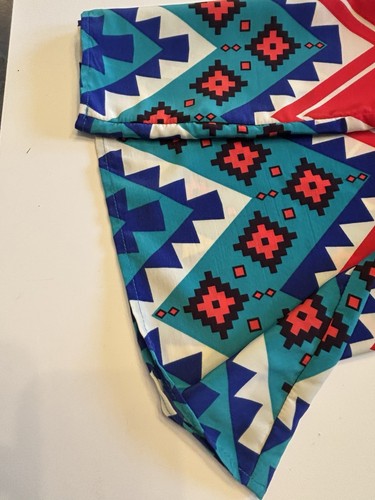 KLD Signature Red Navajo Print Dress Above Knee/Long Blouse Casual Sz Medium - Picture 13 of 14