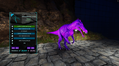 ARK Survival Ascended PvE * CAPPED MEELE * Aberrant Baryonix 1995% MD