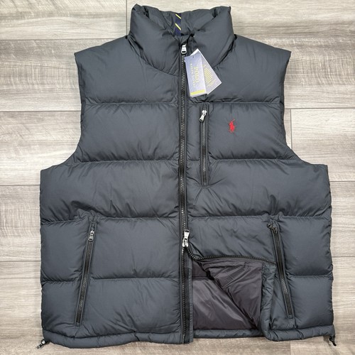 Polo Ralph Lauren Herren The Gorham Daunen Puffer Weste Schwarz Gr. XXL NEU