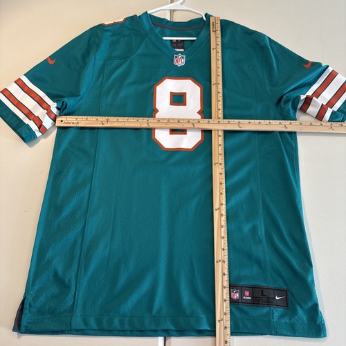 NW0T Men's Large Nike Game NFL Miami Dolphins Jevon Holland #8 Aqua Jersey - Picture 2 of 9