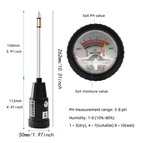 2 in 1 Soil Tester Portable PH Humidity Garden Nutrients Yard Gardening Tool - Picture 6 of 7