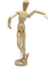 HSOMiD 12'' Artists Wooden Manikin Jointed Mannequin Perfect for Small, A 