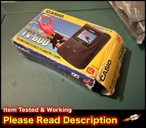 Vintage Casio TV-600 LCD Colour Television - 2.2” Screen Pocket / Handheld + Box - Picture 12 of 14