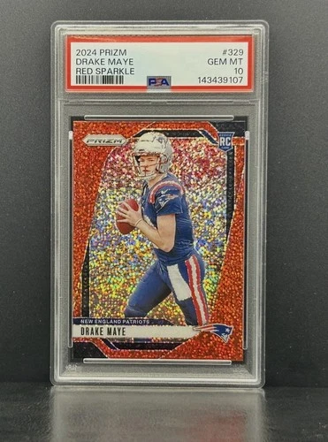 DRAKE MAYE PSA 10 🔥🔥🔥 Panini Prizm - Red Sparkle Prizm  2024