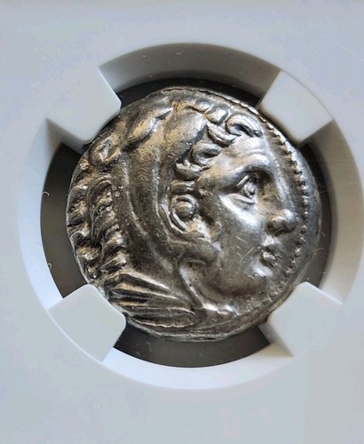 Macedon Alexander III Tetradrachm NGC CH XF Ancient Silver Coin The GREAT - Picture 3 of 6