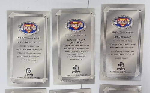 1994 SkyBox SUPERMAN MAN of STEEL PLATINUM Series SPECTRA-ETCH SET S1 - S6 - Bild 5 von 6