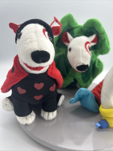 Target Bullseye 7" Plush Dog Set of 3 Ladybug Clover Swimmer Stuffed Animal Toy - Picture 2 of 16