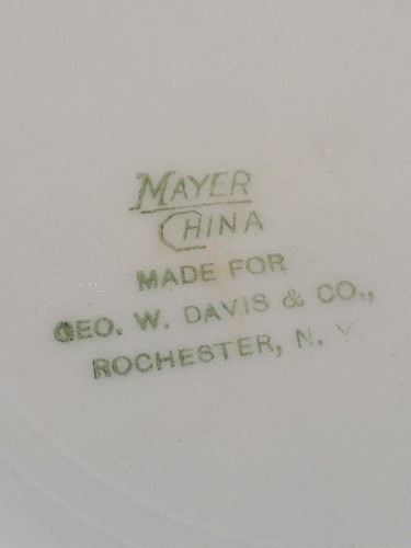 PAIR Antique Rochester Yacht Club Bowls Mayer China For Geo W Davis 1930's 7.5"D - Picture 5 of 7