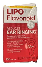 Lipo Flavonoid Plus Ear Ringing Dietary Supplement 100 Caps 1,000 mg EXP: 5/2028
