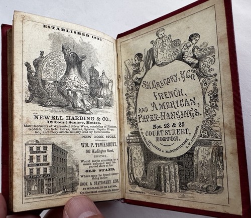 Lady’s Almanac 1856 Boston Bildertuch Buch Werbung Bildung - Bild 24 von 24