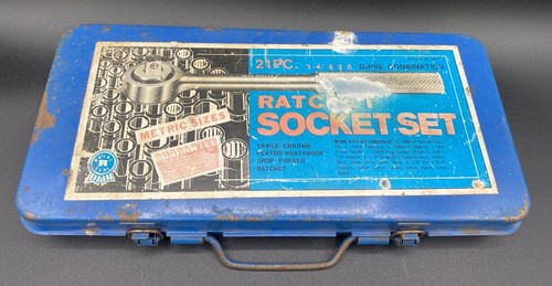 Vintage 21 Piece Ratchet Socket Set Metric & Inch Royal Seal No 257 - Picture 9 of 10