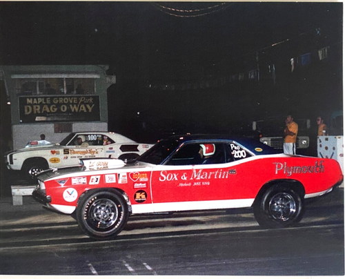 NHRA SOX & MARTIN- BILL GRUMPY JENKINS  VTG  DRAG RACING RARE PHOTO