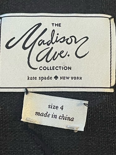 Kate Spade Madison Ave Collection Damenmantel grau Seide Spitze Größe 4 - Bild 7 von 15