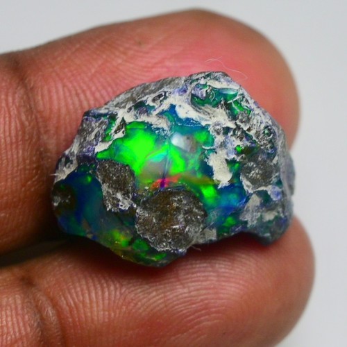 Smooth Blue Opal Rough 18.00 Cts Natural Ethiopian Welo Opal Raw, Jewelry Grade - Picture 10 of 23