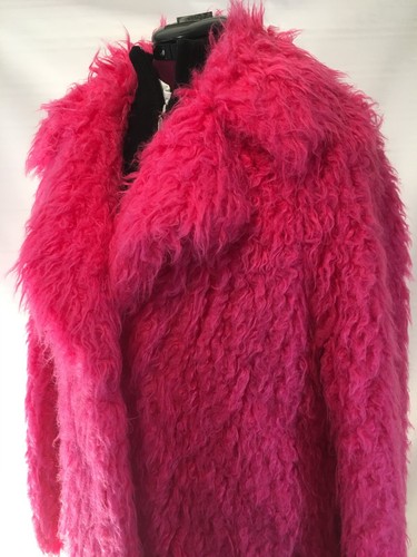 MICHAEL by MICHAEL KORS Size M Pink Modacrylic Textured Coat New Without Tags - Picture 1 of 12