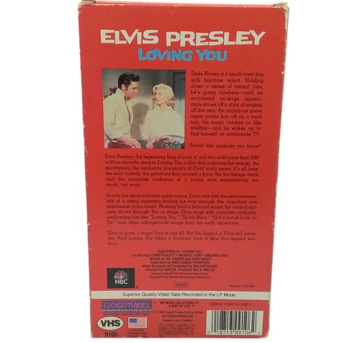 Loving You VHS 1989 Elvis Presley - Picture 2 of 3