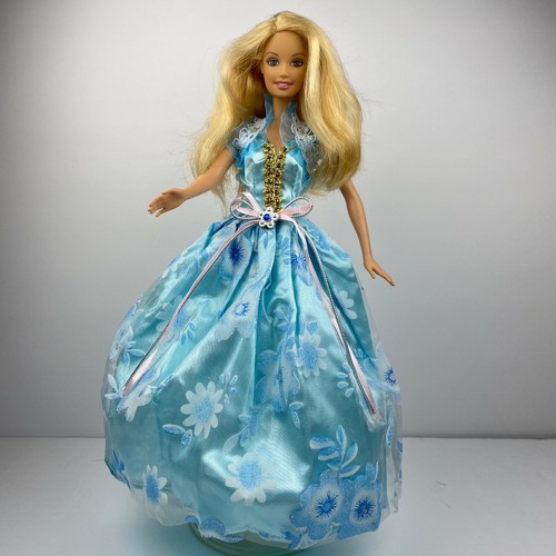 Barbie Mode Puppe Vintage 1998 Mattel 90er blaues Kleid Auffädeln - Bild 4 von 12