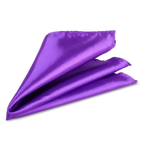 Men's Solid Plain Satin Wedding Suit Pocket Square Handkerchief - Multicolour - Picture 146 of 324