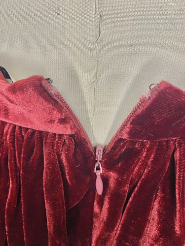 rebecca taylor red velvet skirt size 8 new womens, - Picture 3 of 8