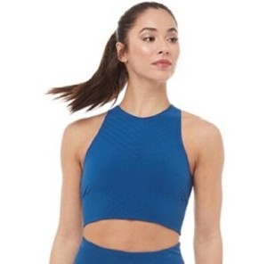 adidas Size L Warp Knit Crop Top Gym Workout Sports Second Skin Support