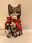 Mischievous Gnome Eating Cat By Mark & Margot Garden Statue