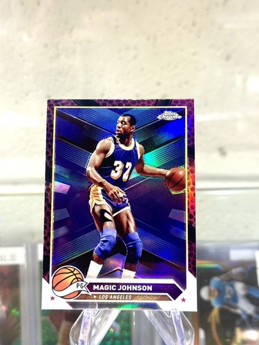 2023-24 Topps Chrome Basketball Magic Johnson SSP  Color Match 🎨 LA Lakers HOF - Picture 1 of 2