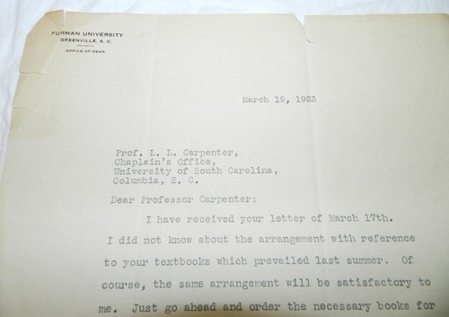 Lot of 7 Letters written to Rev. L.L. Carpenter dated 1921 - 1942 - Picture 6 of 14