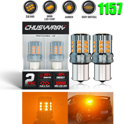 For Honda Civic 2004-2011 Pair Amber 1157 Front LED Turn Signal