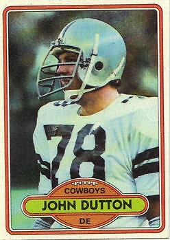 John Dutton 1980 Topps #134 Dallas Cowboys