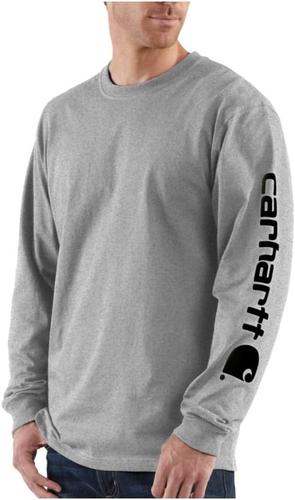 Men'S Loose Fit Heavyweight Long-Sleeve Logo Sleeve Graphic T-Shirt - Picture 6 of 12