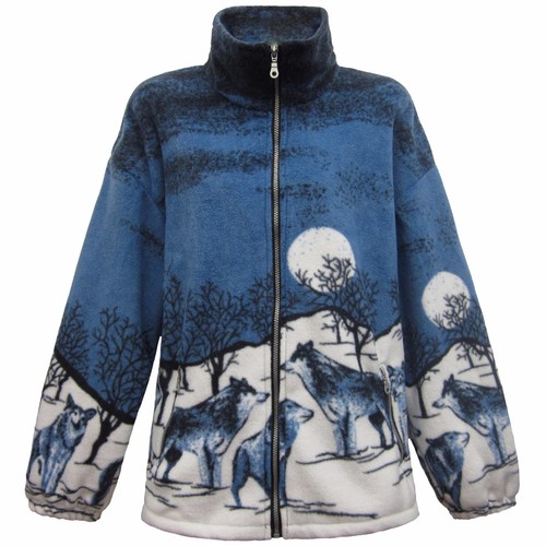 New Womens Double Fleece Animal Print Jacket With Pockets Soft & Warm - Picture 7 of 34