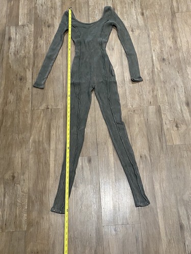 Fashion Nova-Ayla Mineral Wash Ribbed Jumpsuit-Women’s Size: XS-Olive-NEW!! - Picture 12 of 17